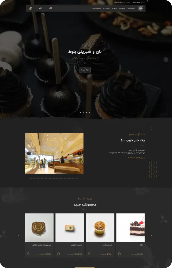 وبسایت طراحی شده بلوط